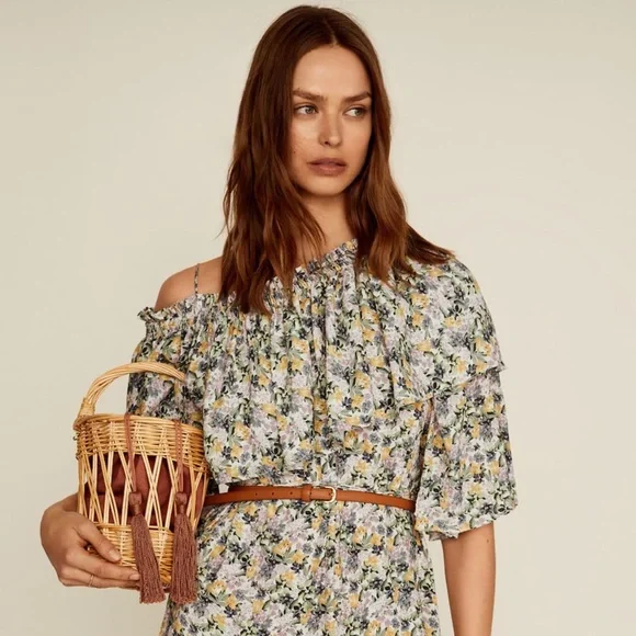 Mango Rattan bucket bag - Picture 2 of 10